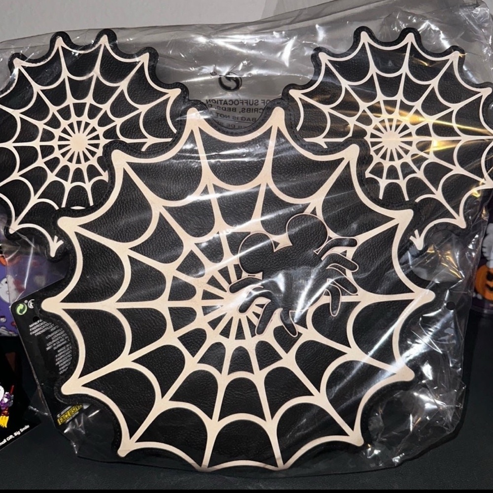 Loungefly Mickey Mouse Spider Web Crossbody Bag NWT